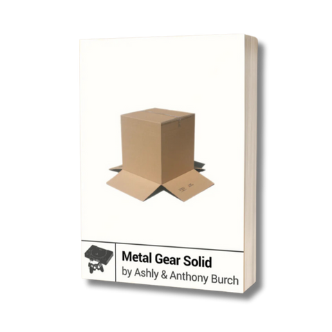 The cover for Metal Gear Solid by Ashly & Anthony Burch, featuring a brown cardboard box on the cover.