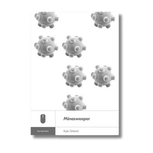 The cover for Minesweeper by Kyle Orland. The cover features 7 monochrome little mines.